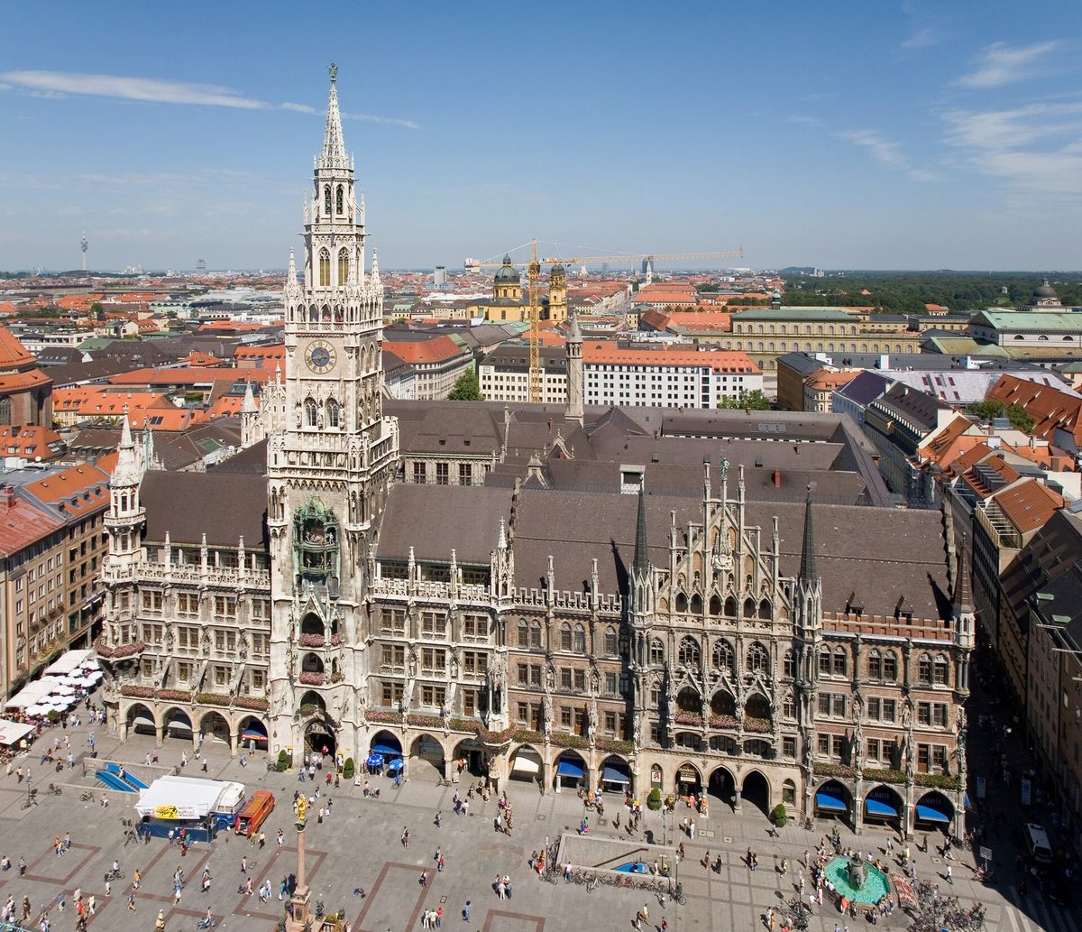 Marienplatz and the New Town Hall in Munich