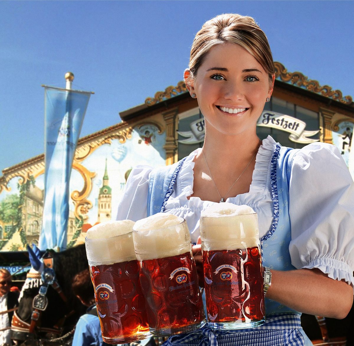 Oktoberfest beer tent in Munich