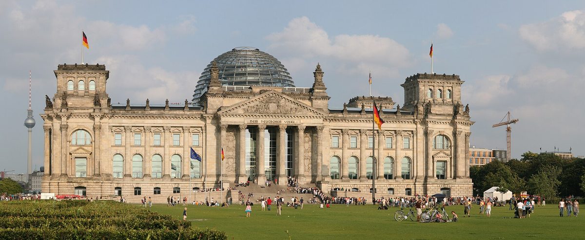 The Reichstag building, seat of the German Bundestag in Berlin